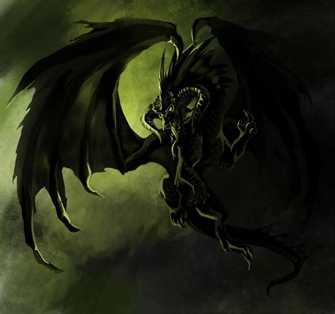 black dragon fantasy art